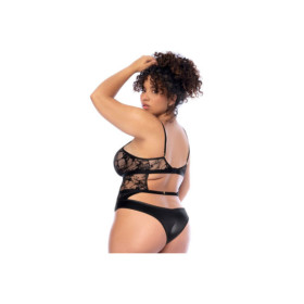 Body noir dos nu grande taille 